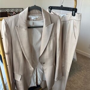 Veronica Beard Beige Blazer Jacket + Pants